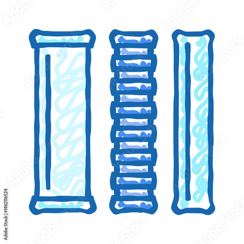 tube plastic package icon doodle illustration