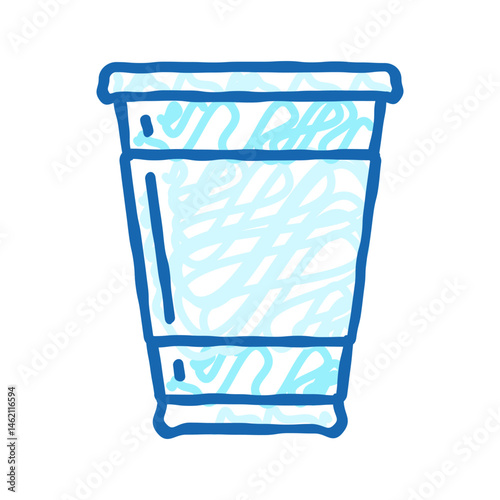 cup plastic package icon doodle illustration