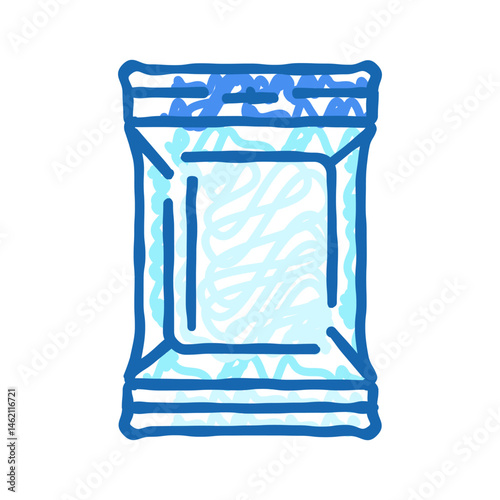 sachet plastic package icon doodle illustration