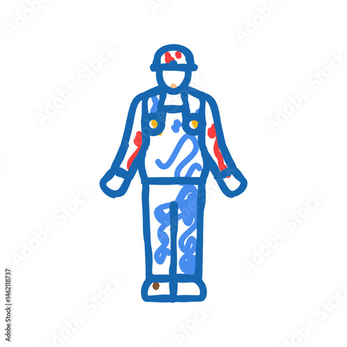 video game cosplay male icon doodle illustration