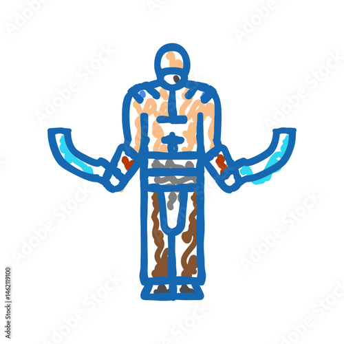 tv series cosplay male icon doodle illustration