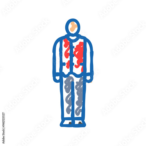 bellhop hospitality hotel icon doodle illustration