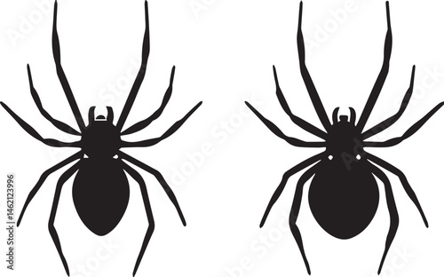 vector illustration of a spider, spider silhouette vector icon, spider vector illustration
