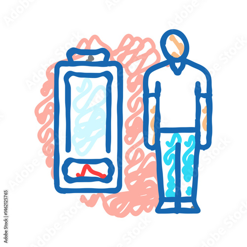 gastroesophageal reflux disease icon doodle illustration