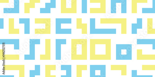 Background Geometric Blue Yellow 2