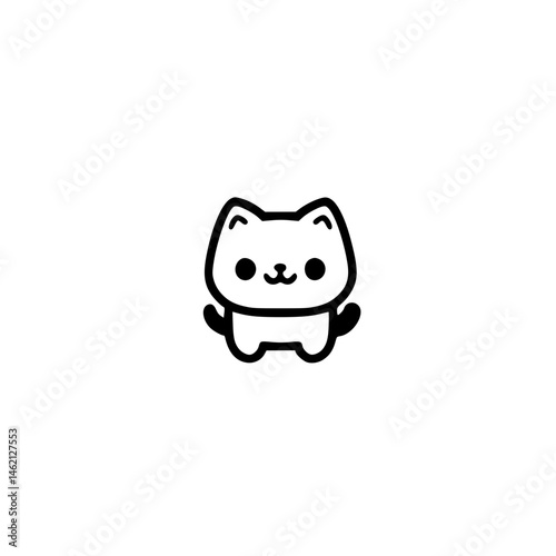 Stylized cat icons representing cute domestic animals