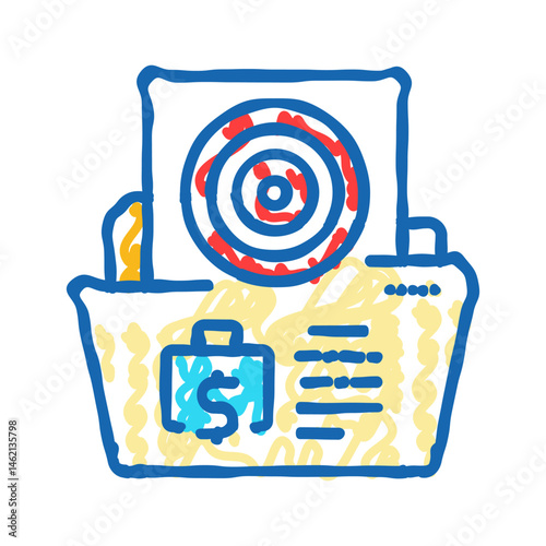 goals budget planning icon doodle illustration