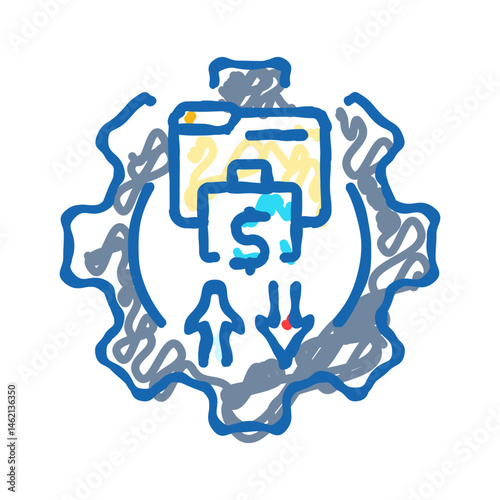 adjustments budget planning icon doodle illustration