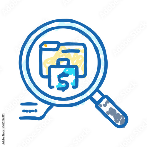 reviews budget planning icon doodle illustration