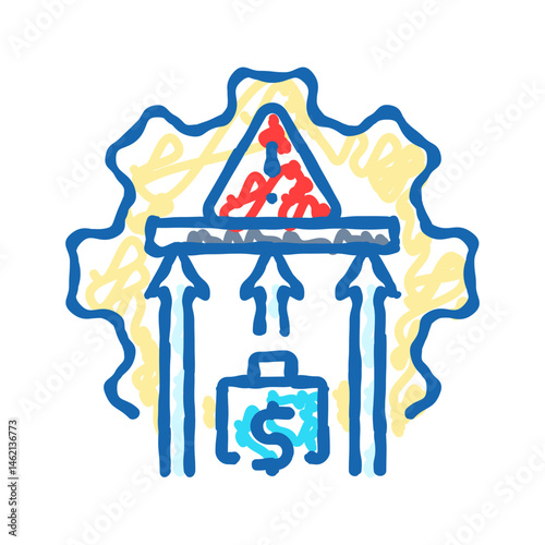 spending limits budget planning icon doodle illustration