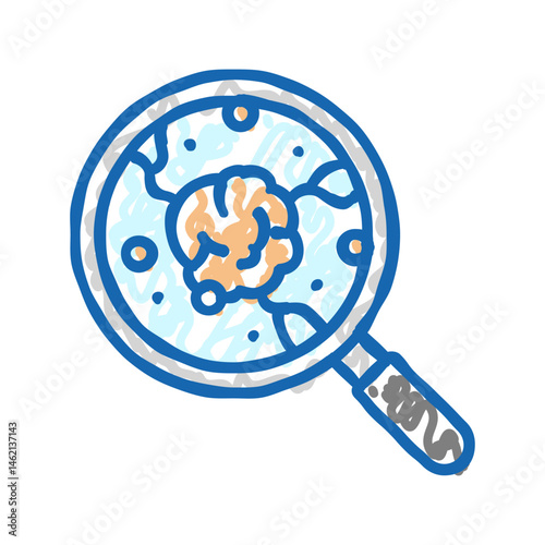 research cancer treatment icon doodle illustration