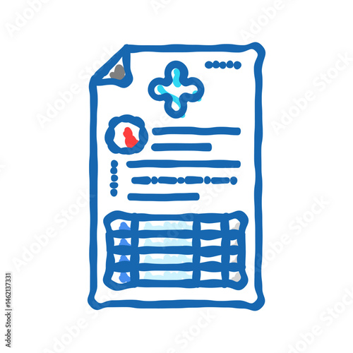 treatment plan cancer icon doodle illustration