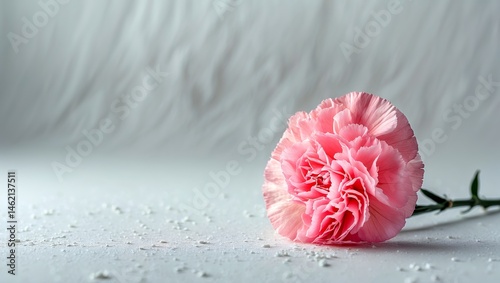 Delicate pink carnation representing motherly love and care