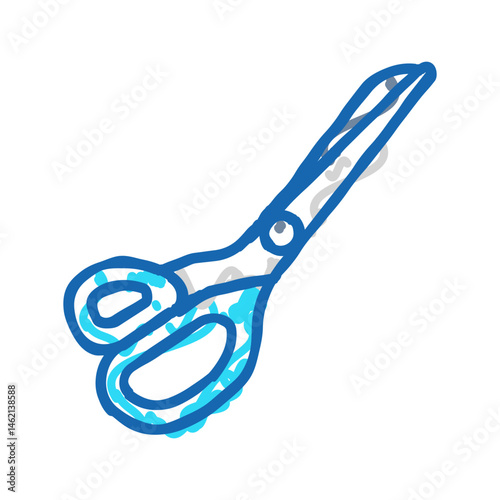 dressmakers shears dressmaking fashion icon doodle illustration