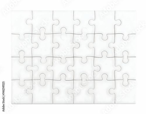 White Puzzle Template Design