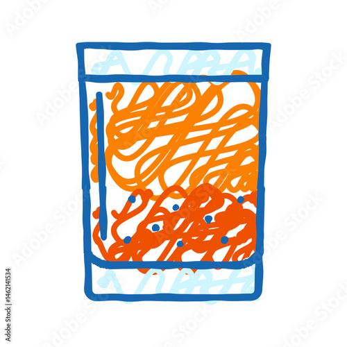 juice raw foodist icon doodle illustration