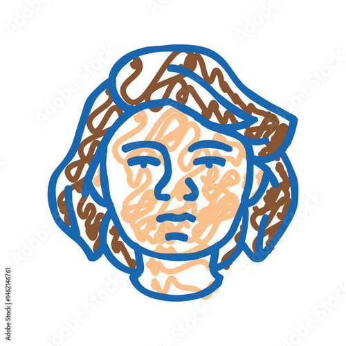 pride woman expression icon doodle illustration