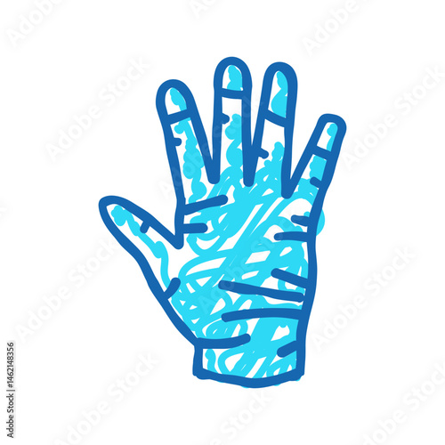 gloves for food handling icon doodle illustration