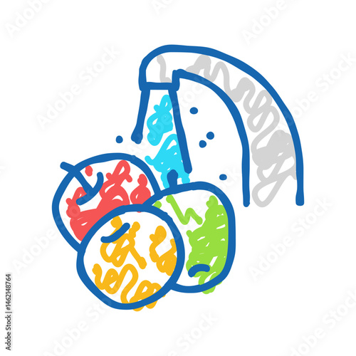 hygiene food safety icon doodle illustration