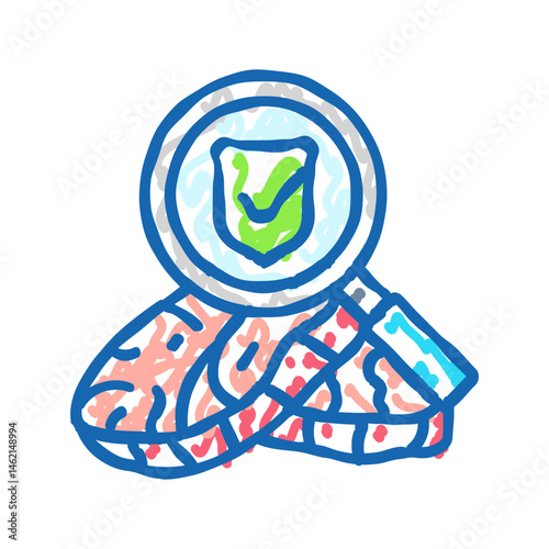 hazardous substances food icon doodle illustration