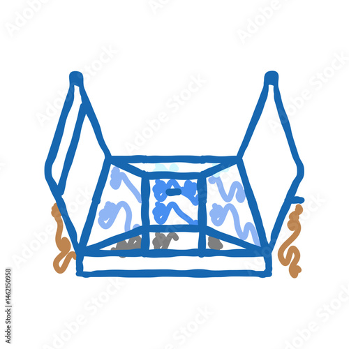 shelter hurricane disaster icon doodle illustration