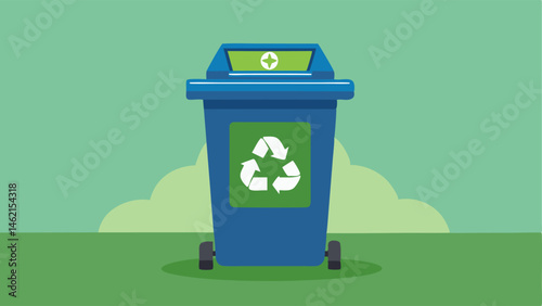 A recycling bin for passengers to dispose of their waste.