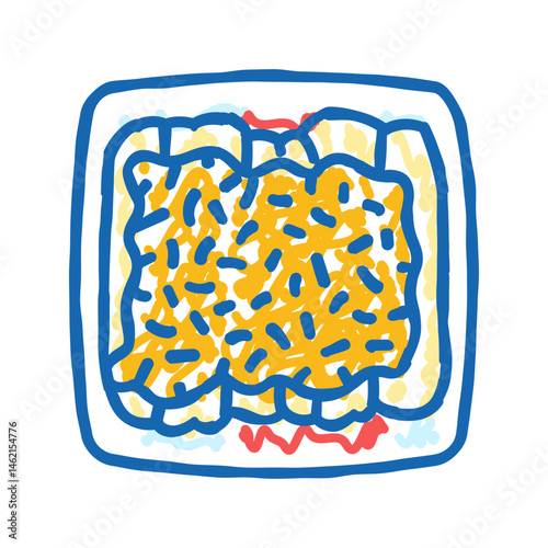 enchiladas chicken dish icon doodle illustration