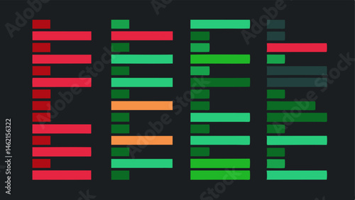 Heatmap Matrix A grid heatmap displaying varying gene expression levels across multiple samples with a color gradient from green low expression to red high expression and sample