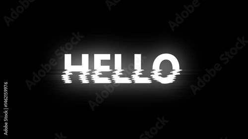 Animated Hello text on green screen background