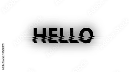 Animated Hello text on green screen background