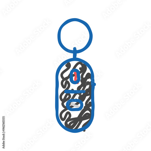 key finder accessory icon doodle illustration