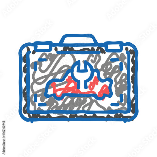 blind spot mirrors accessory icon doodle illustration