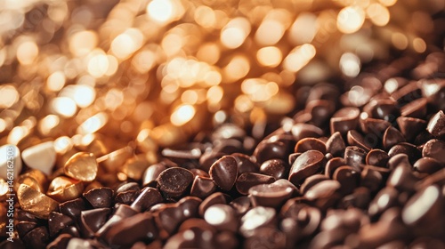 Coffee beans macro roasted brown texture aromatic caffeine drink closeup background food dark bold