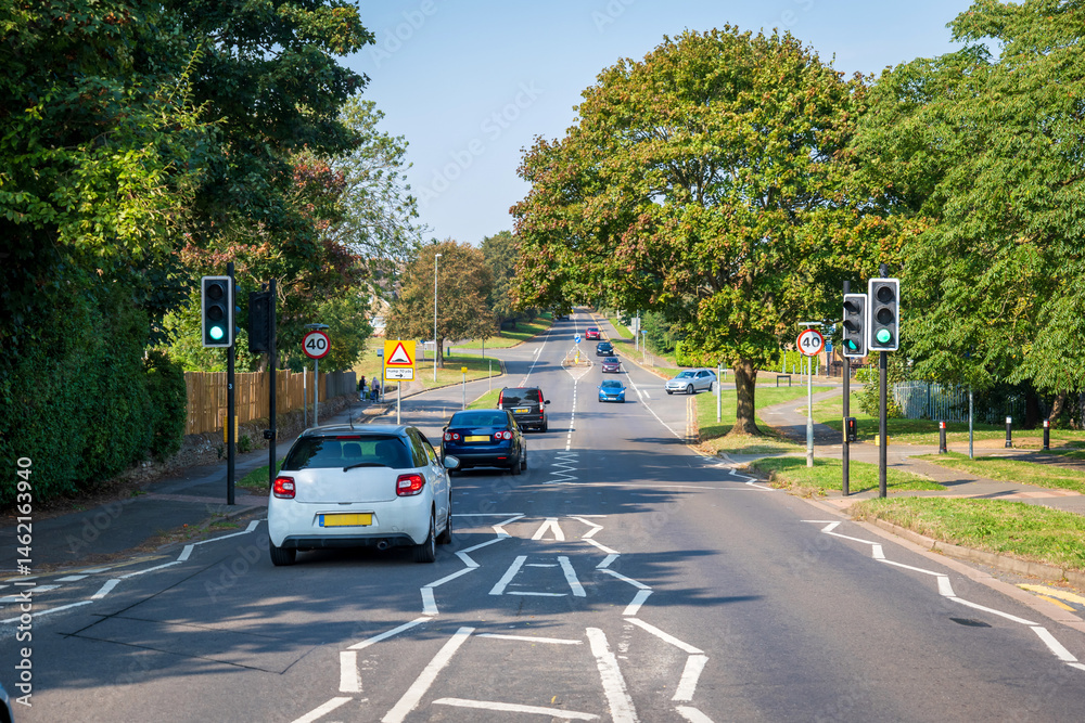 Obraz premium Residential estate street view in England UK