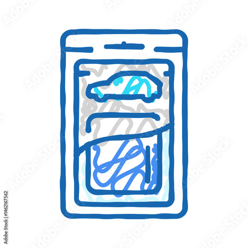 clay bar car care icon doodle illustration