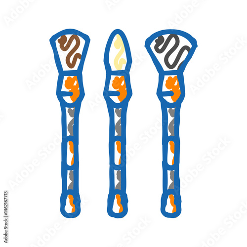detailing brushes car care icon doodle illustration