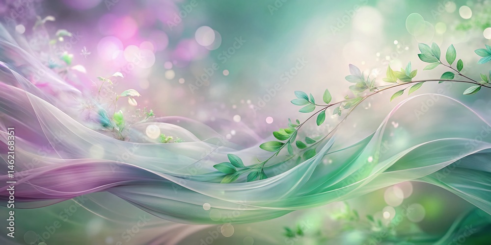 Elegant Pastel Abstract Background: Flowing Pink, Green & Purple Double Exposure Elegant Pastel Abstract Background: Flowing Pink, Green & Purple Double Exposure