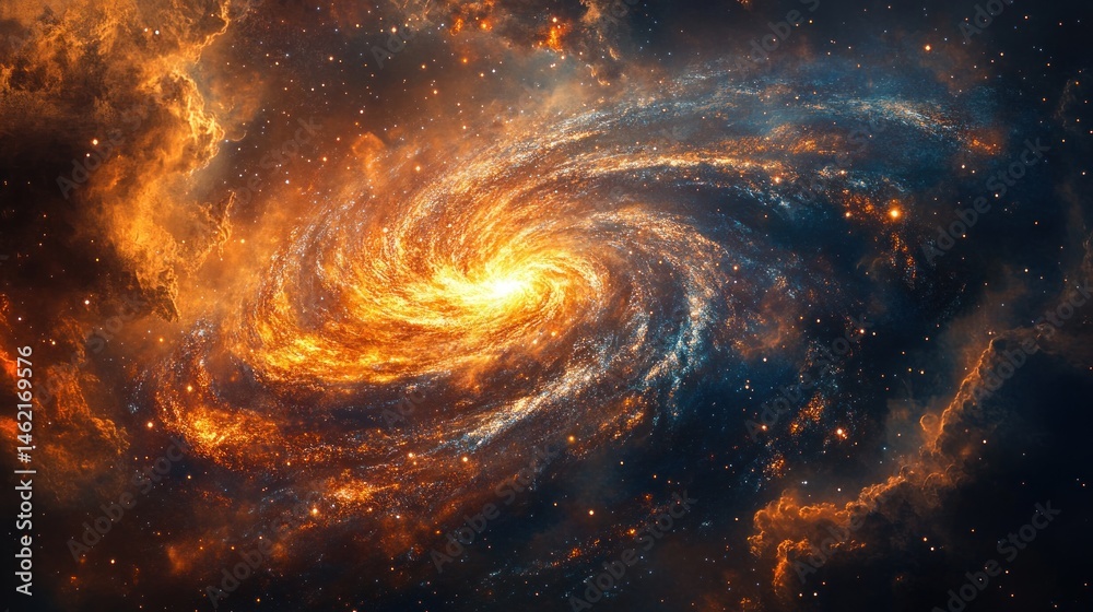 Fototapeta premium Cosmic spiral galaxy