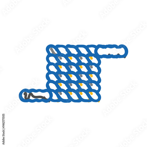 battle ropes fitness tool icon doodle illustration