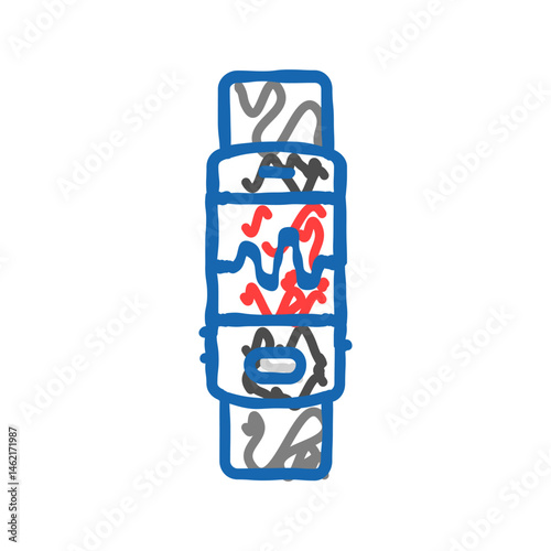 ankle weights fitness tool icon doodle illustration