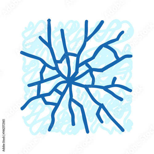 fractured glass fracture icon doodle illustration