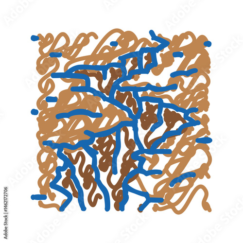 fractured earth fracture icon doodle illustration