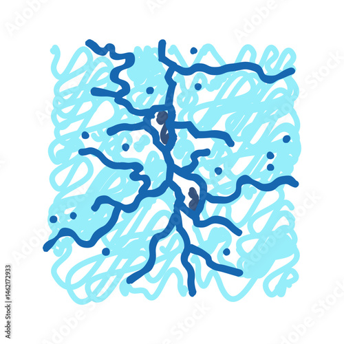 crack in ice fracture icon doodle illustration