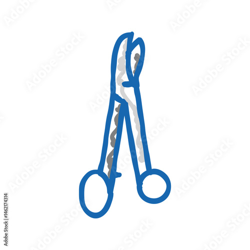 medical bandage roll fracture injury icon doodle illustration
