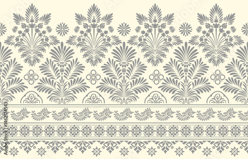 Ethnic Motifs Ikat floral paisley embroidery floral. ikat Saree Sarong oriental pattern traditional.Ikat embroidery style abstract embroidery design for texture,fabric,clothing,wrapping,decoration