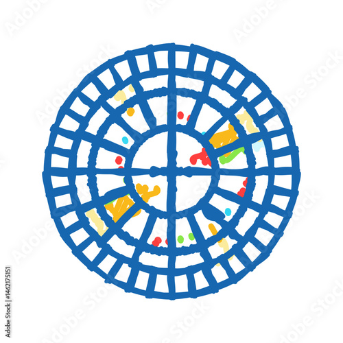 genetic code genetic engineering icon doodle illustration