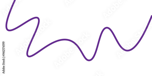 Abstract squiggly line thin shape illustration
