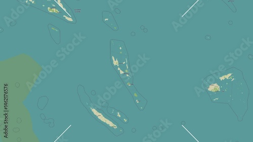 Ambrym Island in the Coral Sea. Zoom photo