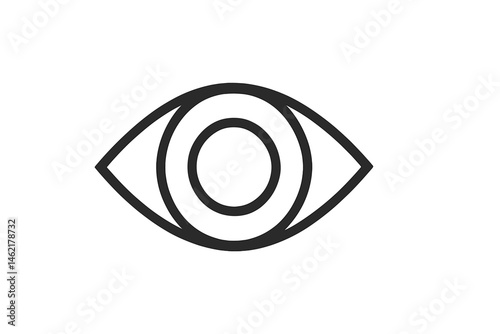 Stylized vector illustration of an eye design emphasizing focus and perception in modern art