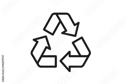 Recycling symbol icon representing sustainability and environmental awareness in vector illustration style